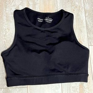 3/$20! Whisper Active Black High Neck Racerback Sports Bra